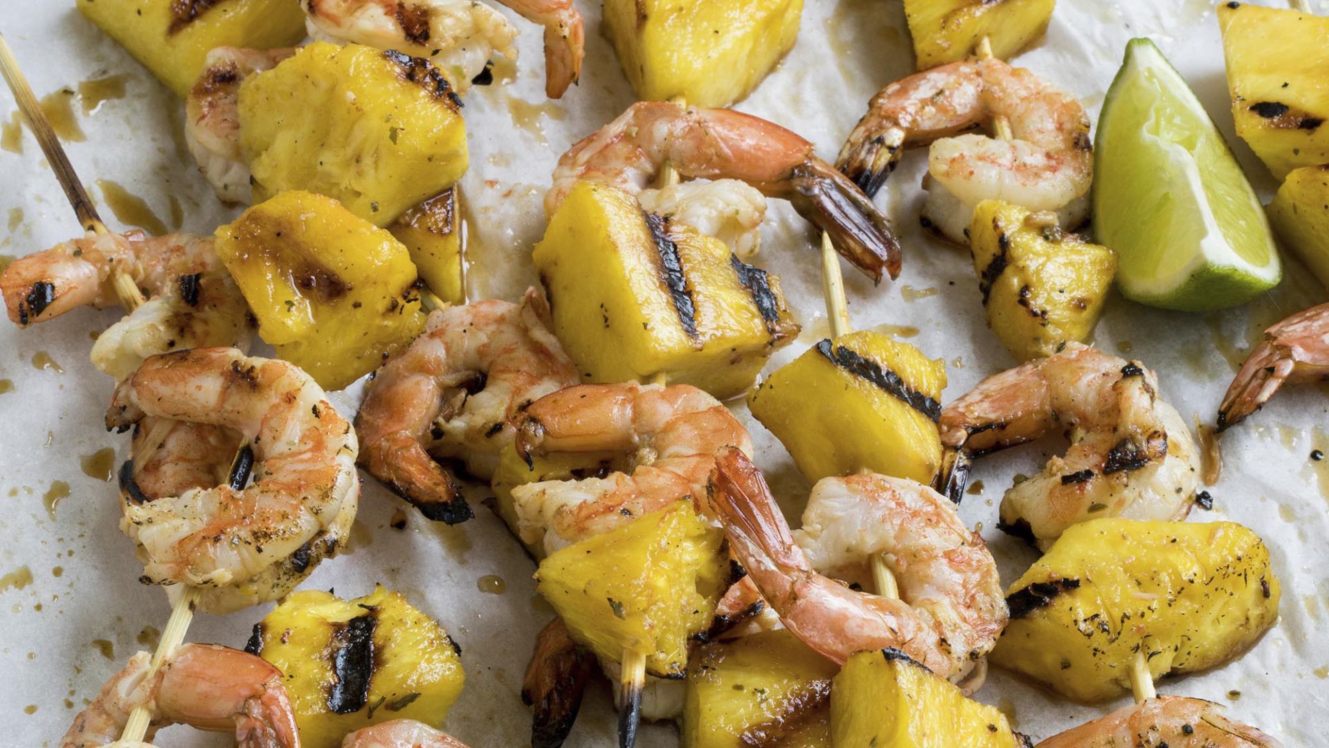 Spicy Shrimp and Pineapple Skewers